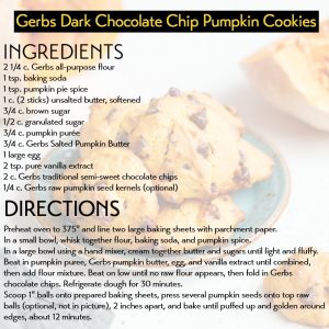 Gerbs Dark Chocolate Chip Pumpkin Cookies Ingredients