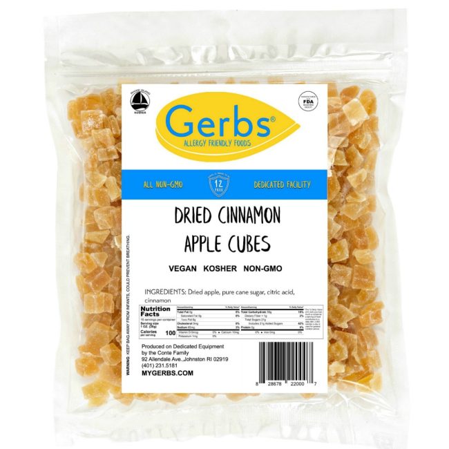 Gerbs Dried Cinnamon Apple Fruit Cubes