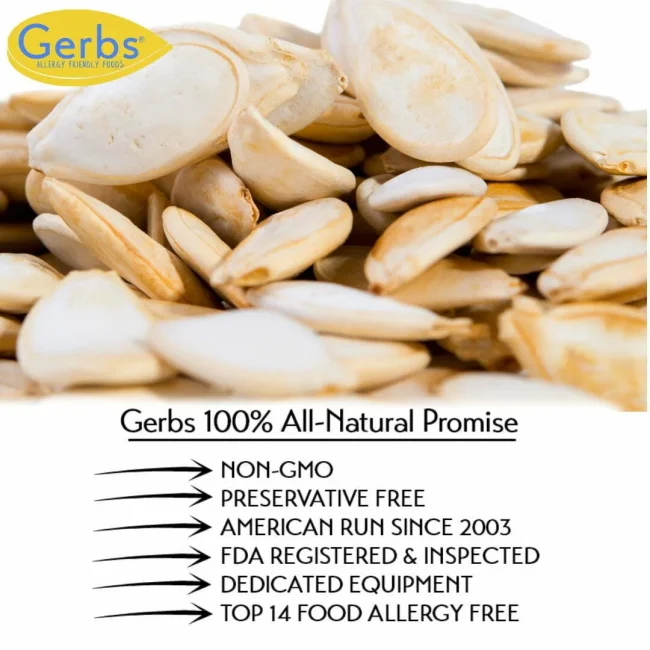Jumbo Lightly Sea Salted Roasted Snow White Pumpkin Seeds, In Shell Pepitas, Resealable Bag
