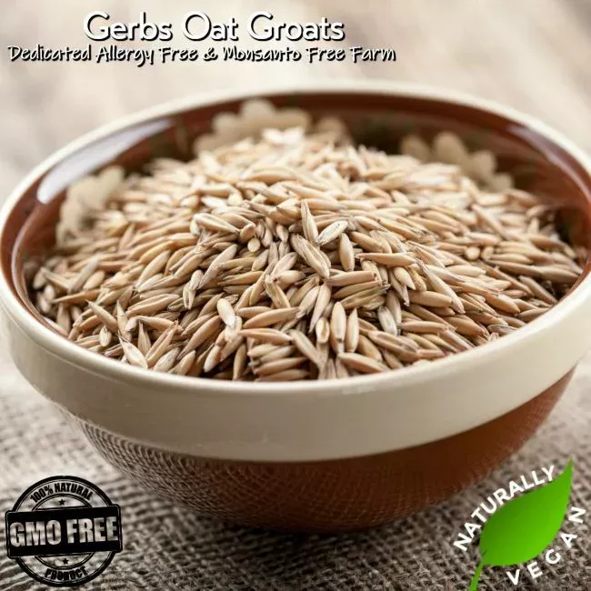 Whole Grain Premium USA Grade Oat Groats, Resealable Bag Naturally Vegan