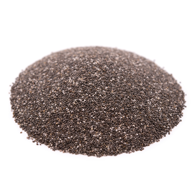 raw black chia seeds