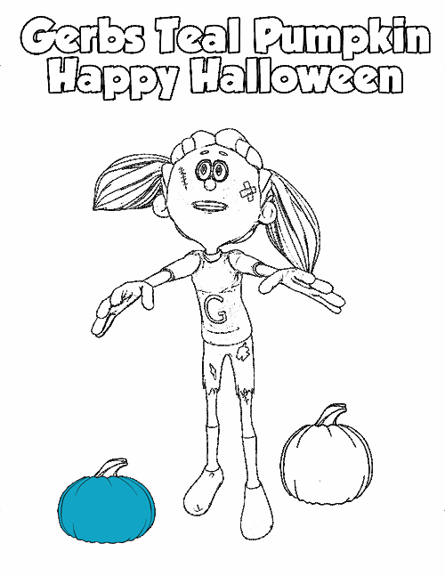 Gerbs Coloring Pages Contest - Zombie Girl