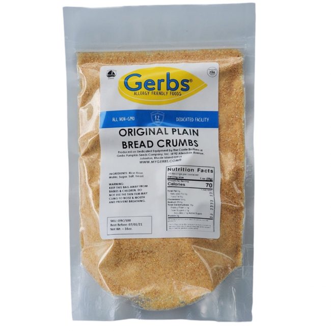 ORIGINAL BREAD CRUMBS Gerbs Allergy Friendly Foods