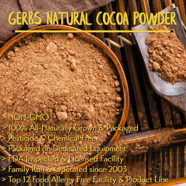 Natural Cocoa Powder NEW Allergy Friendly Foods MyGerbs