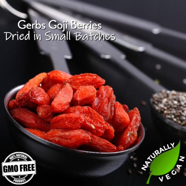Dried Goji Berries (Wolfberry) No Added Sugar MyGerbs
