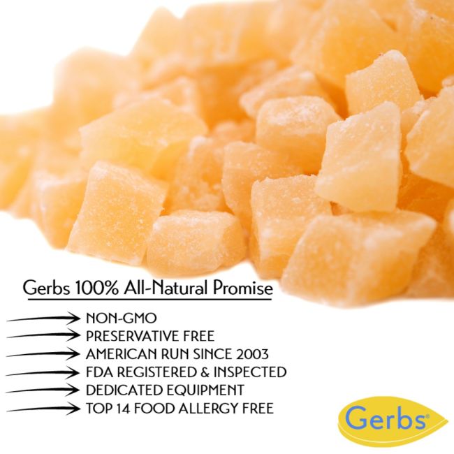 Dried Chopped Pineapple Cubes Allergy Friendly Foods MyGerbs