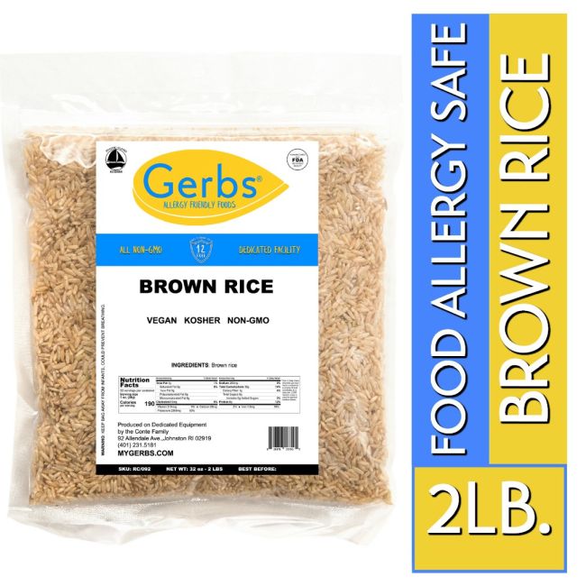 Whole Grain Brown Rice Allergy Friendly Foods MyGerbs