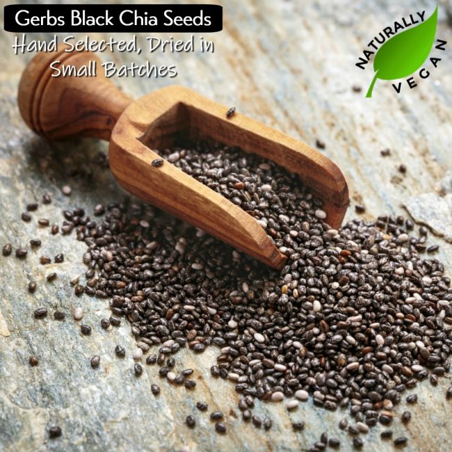 Raw Black Chia Seeds Naturally Vegan