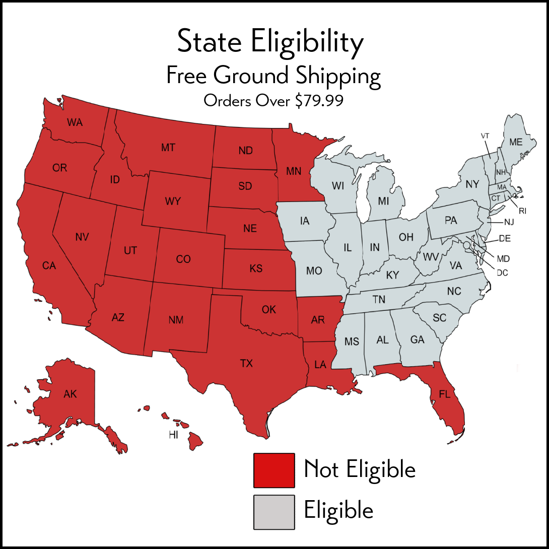Eligible Free Shipping States