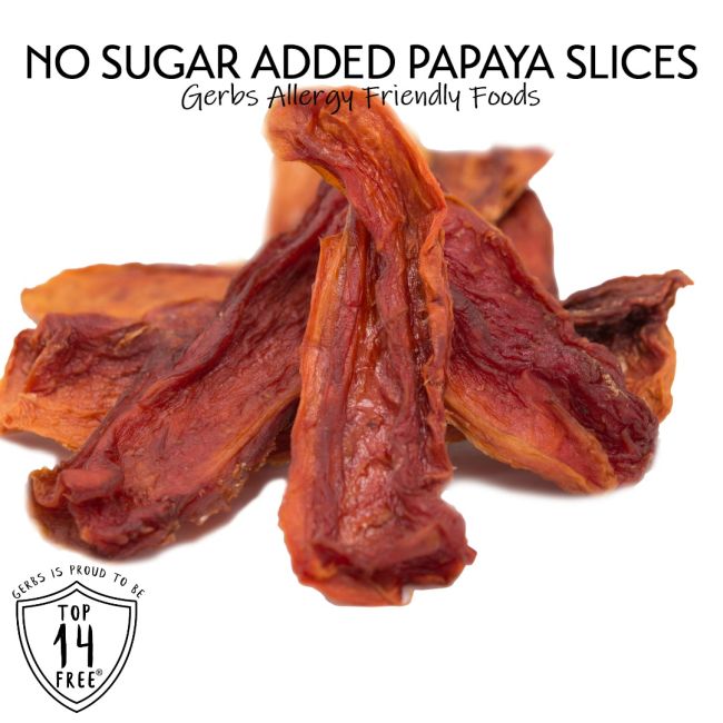 Dried Papaya Slices No Added Sugar Gluten & Peanut Free