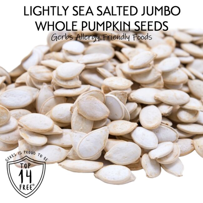 Jumbo Lightly Sea Salted Dry Roasted In Shell Pumpkin Seeds Whole Pepitas Gluten & Peanut Free