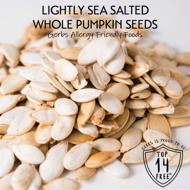 Lightly Sea Salted Dry Roasted In Shell Pumpkin Seeds - Whole Pepitas Gluten & Peanut Free