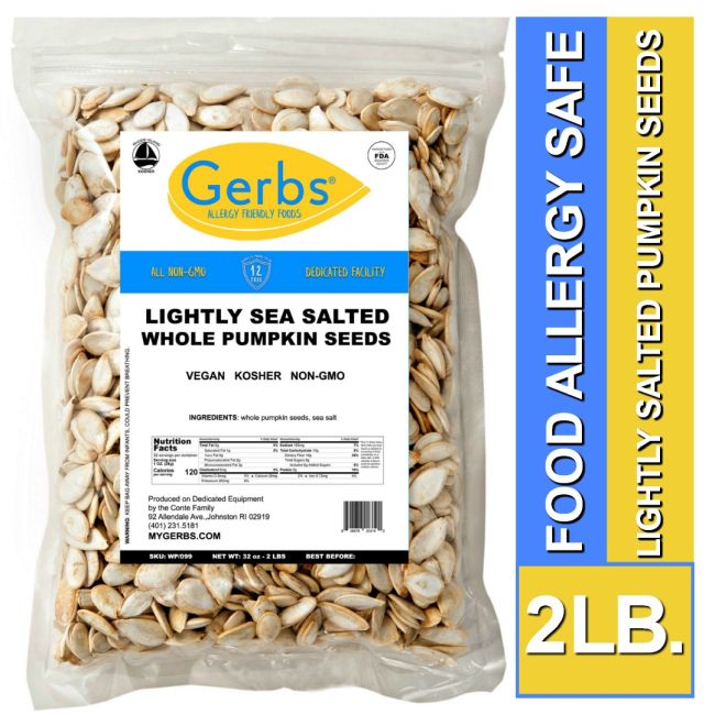 Lightly Sea Salted Dry Roasted In Shell Pumpkin Seeds - Whole Pepitas