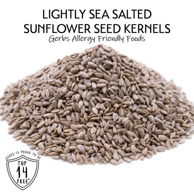 Lightly Sea Salted Dry Roasted Sunflower Seed Kernels Gluten & Peanut Free