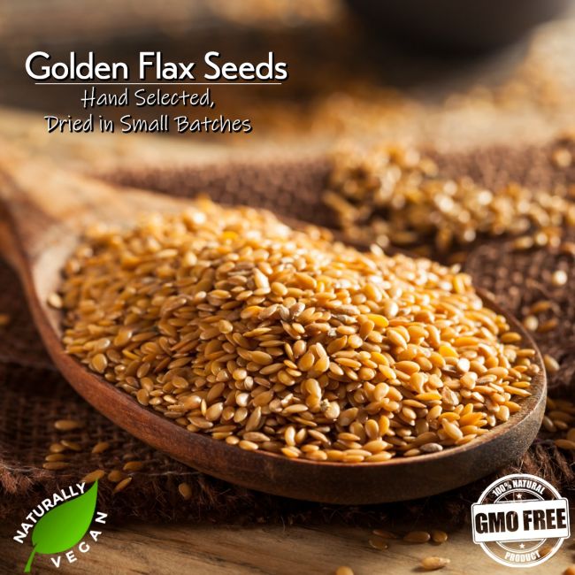 Raw Golden Flax Seeds Naturally Vegan