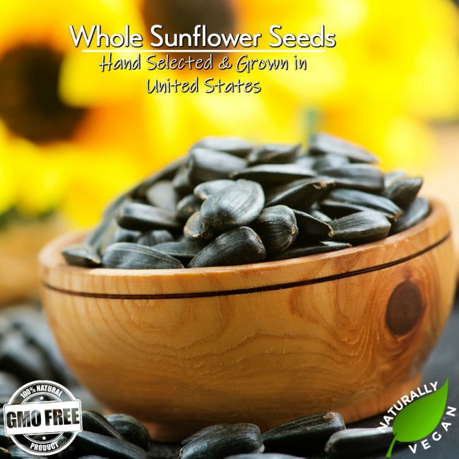 Sea Salted Dry Roasted In Shell Sunflower Seeds Naturally Vegan