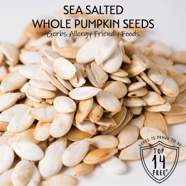 Sea Salted Dry Roasted In Shell Pumpkin Seeds - Whole Pepitas Gluten & Peanut Free