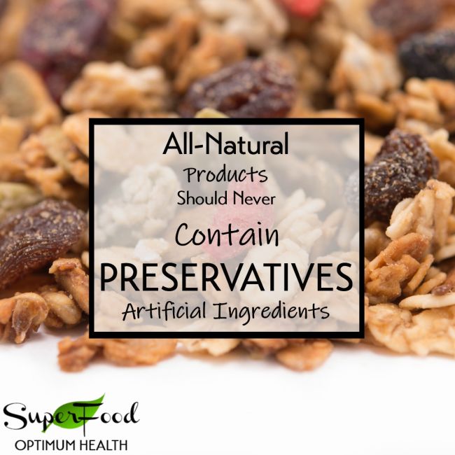 Super Fruits Granola Preservative free all natural ingredients