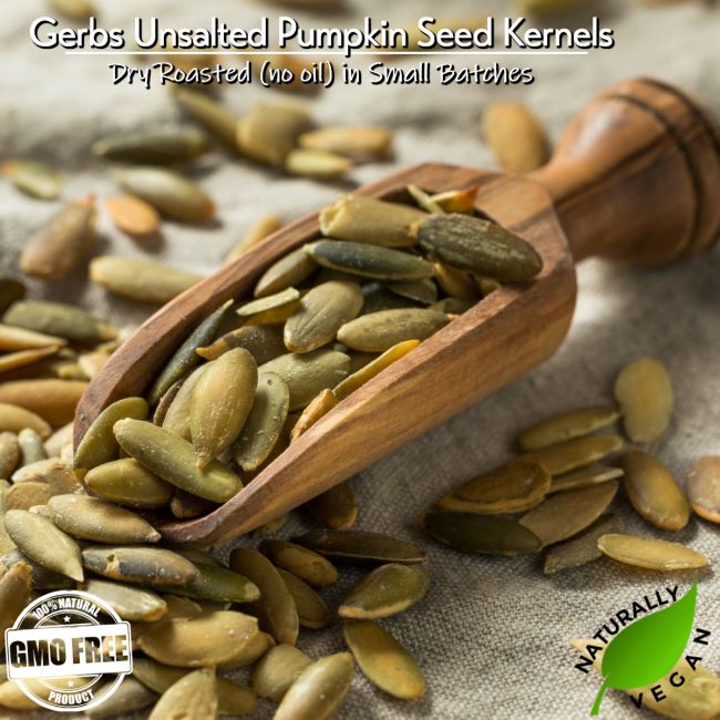 Unsalted Dry Roasted Pumpkin Seed Kernels - Shelled Pepitas Naturally Vegan