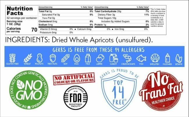 Apricots - No Added Sugar Nutrition Benefits