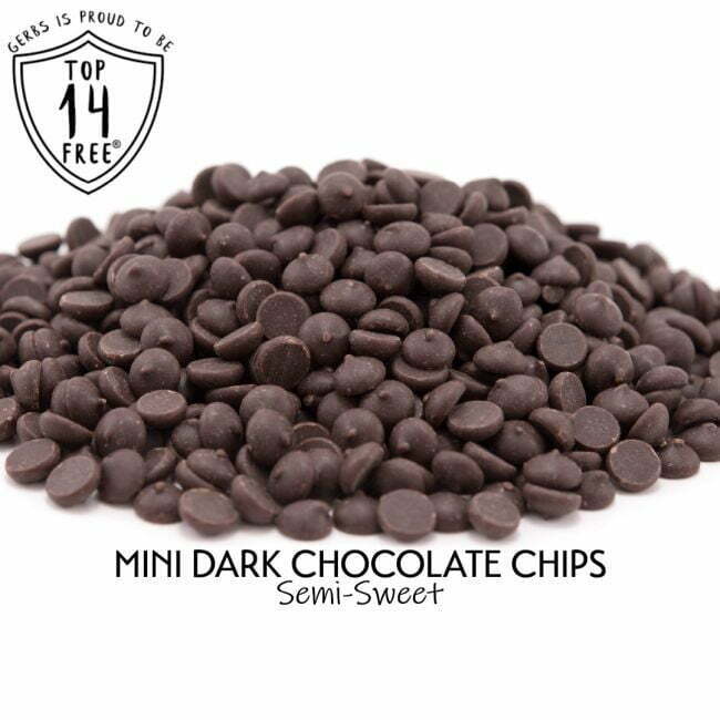 Dark Chocolate Chips - Miniatures (Semi Sweet Cacao) 4lb Free from Top 14 Food Allergens