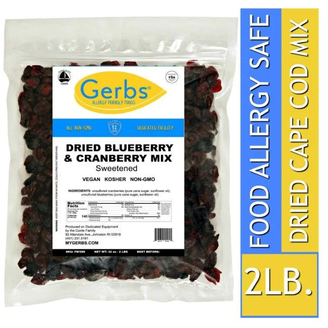 Dried Blueberry & Cranberry Fruit Mix Gluten & Peanut Free