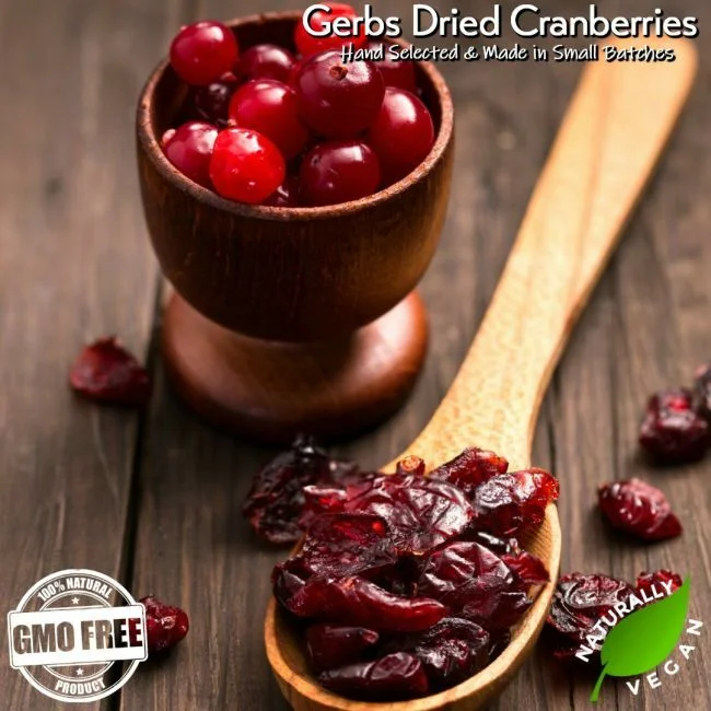 Dried Cape Cod Cranberries Naturally Vegan