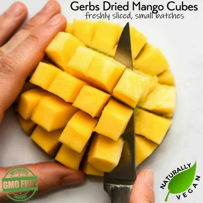 Dried Chopped Mango Cubes Naturally Vegan