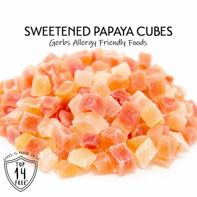Dried Chopped Papaya Cubes Gluten & Peanut Free