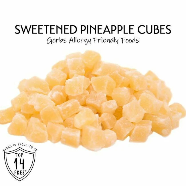 Dried Chopped Pineapple Cubes Gluten & Peanut Free