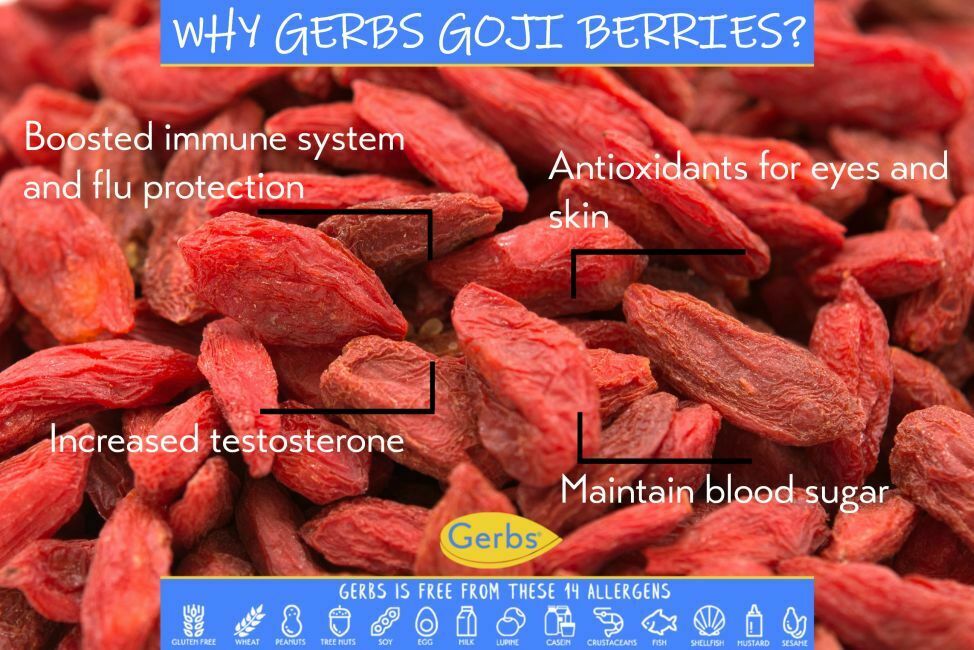 Dried Goji Berries (Wolf berry) - No Added Sugar Health Benefits