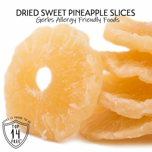 Dried Pineapple - Sweetened Slices Gluten & Peanut Free