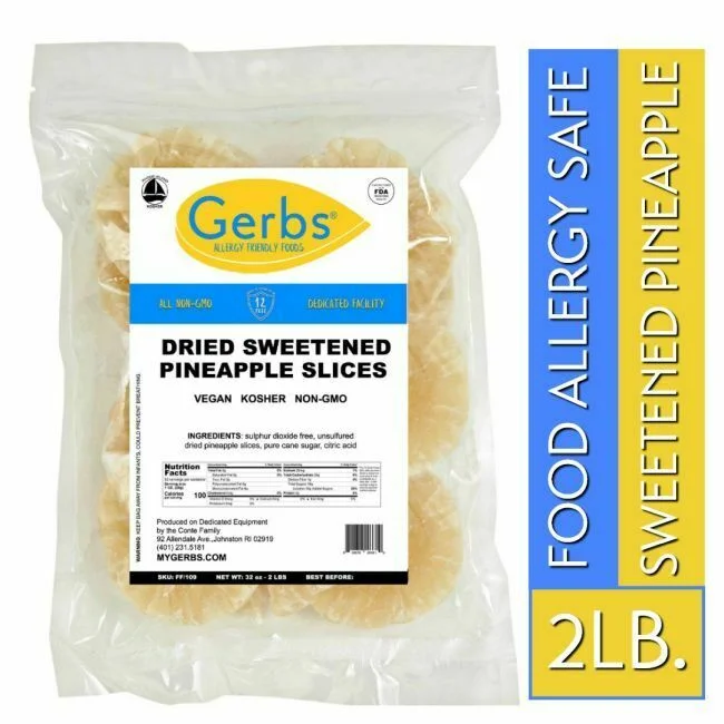 Dried Pineapple - Sweetened Slices Bag