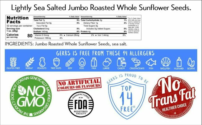 Jumbo Lightly Sea Salted Sunflower Seeds - InShell Optimum Health Benefits