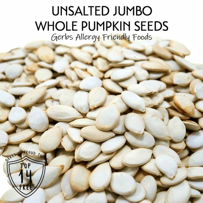 Jumbo Unsalted Roasted Whole Pumpkin Seeds - In Shell Pepitas Gluten & Peanut Free