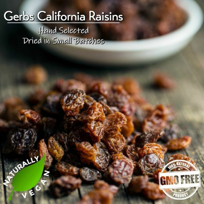 Dried Raisins - No Added Sugar - Allergy Friendly Foods - Gerbs