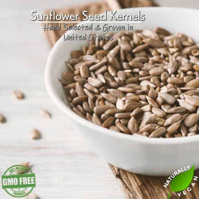 Sea Salted Dry Roasted Sunflower Seed Kernels Naturally Vegan