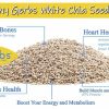 Raw White Chia Seeds - Dried Low Moisture Health Benefits