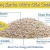 Raw White Chia Seeds - Dried Low Moisture Health Benefits