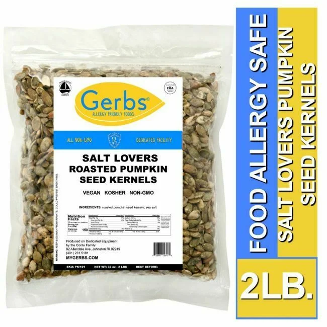 Salt Lovers Roasted Pumpkin Seed Kernels - Shelled Pepitas Bag