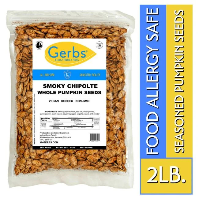 Smoky Chipotle Dry Roasted In Shell Pumpkin Seeds - Whole Pepitas Bag
