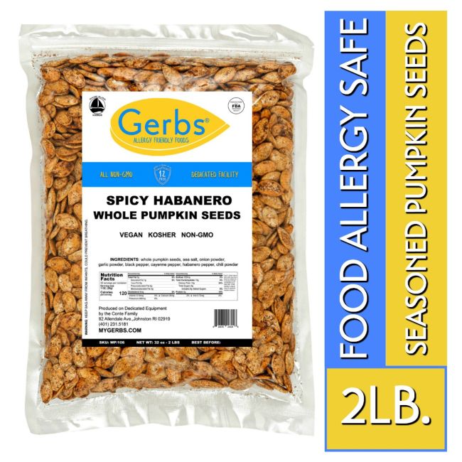 Spicy Habanero Dry Roasted In Shell Pumpkin Seeds - Whole Pepitas Bag