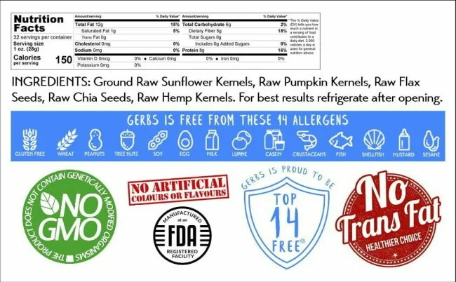 Super 5 Seed Meal - Full Oil Content Protein Powder Optimum Health Benefits