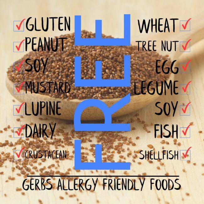 Teff Free from Top 14 Food Allergens