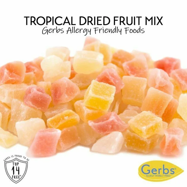 Tropical Dried Fruit Mix - Diced Cubes (Mango, Pineapple, Papaya) Optimum Health Benefits