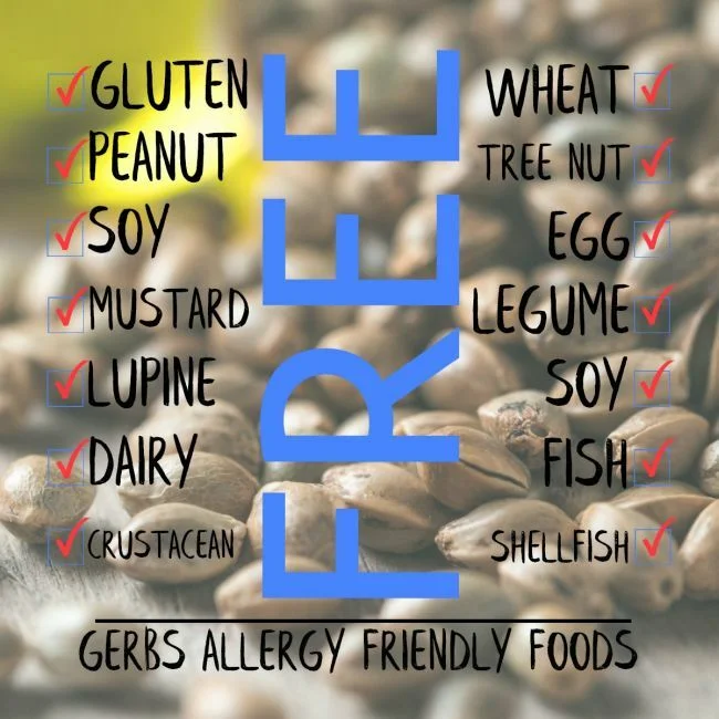 Unsalted Roasted Hemp Seeds - In Shell Free from Top 14 Food Allergens