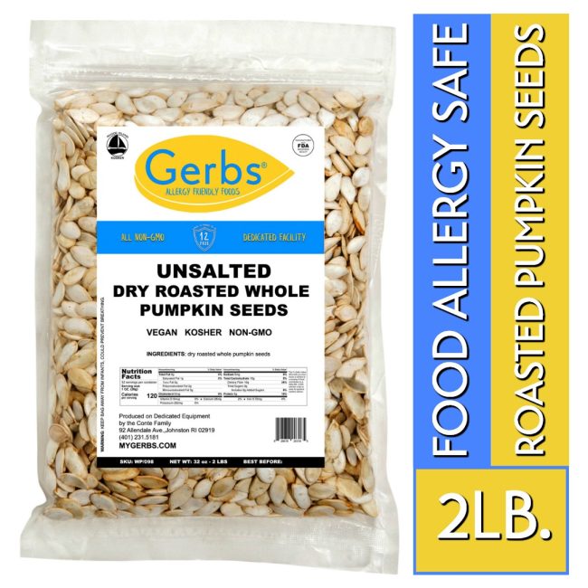 Unsalted Roasted Whole Pumpkin Seeds - In Shell Pepitas Bag