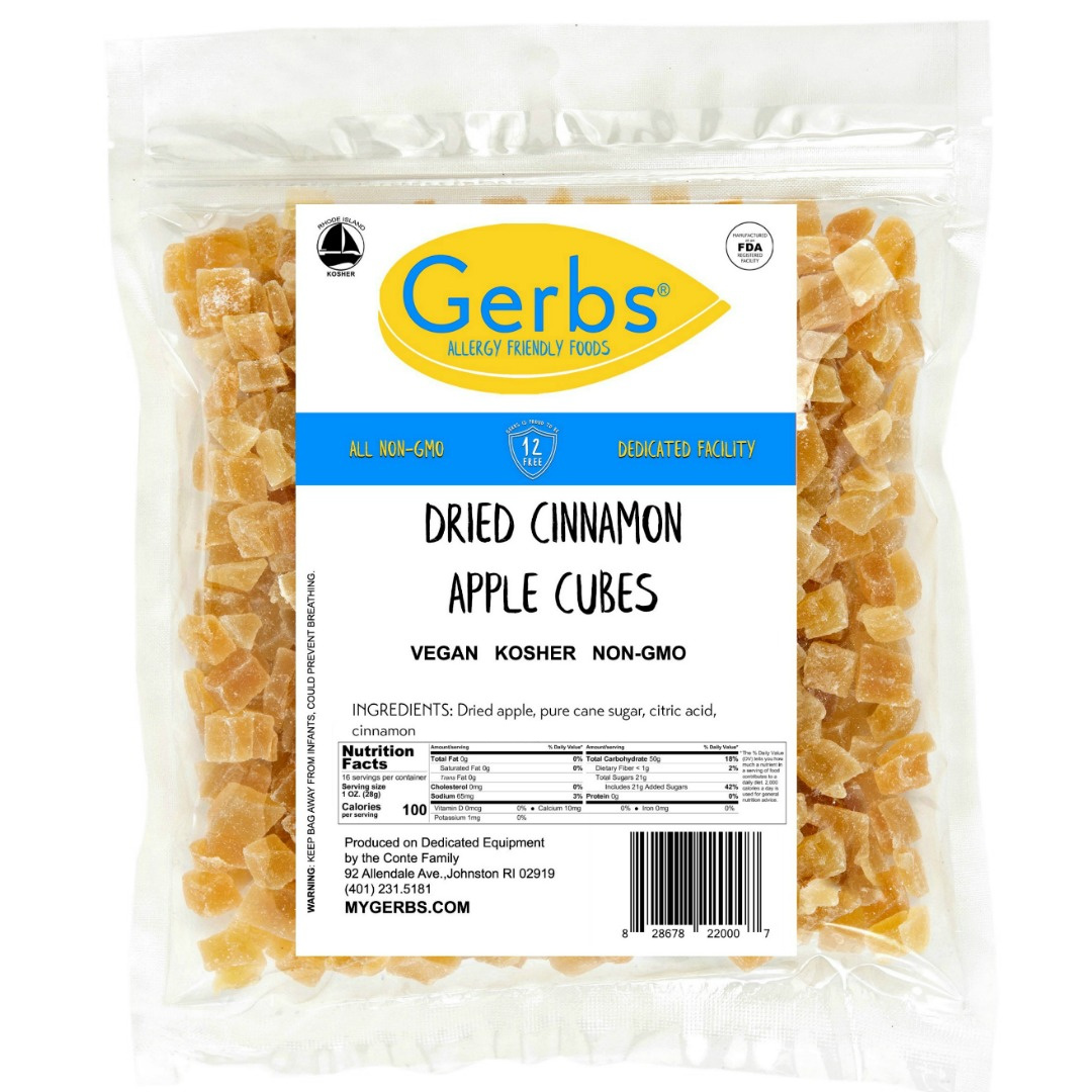 Gerbs Dried Cinnamon Apple Fruit Cubes