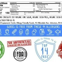 Dark Chocolate Covered Cacao Nibs (55%) Free from Top 14 Food Allergens