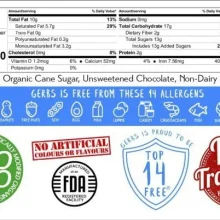Premium Extra-Large Baking Dark Chocolate Chips, Chunk Size Semi Sweet Cacao, Resealable Bag Preservative free all natural ingredients